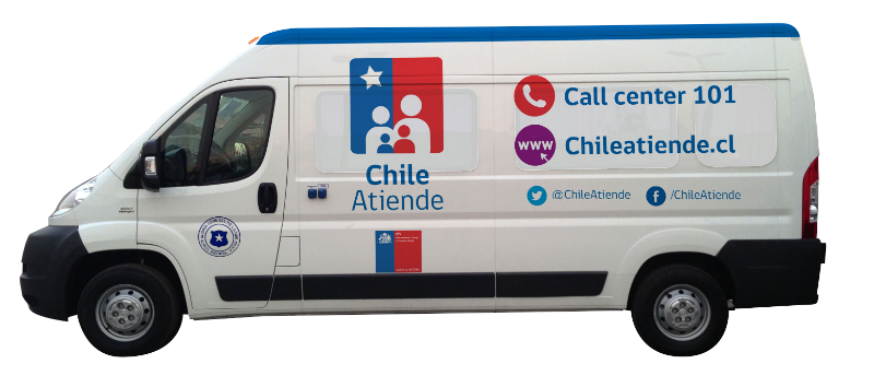 El furgón de los servicios que recorre Chile
