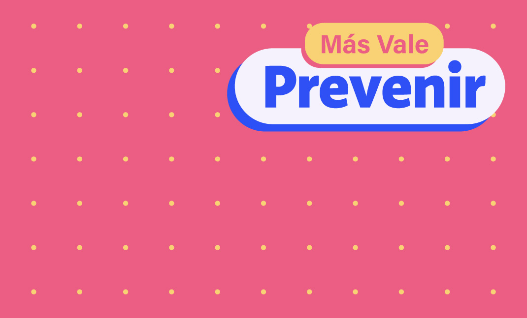 Logo campaña "Más Vale Prevenir".