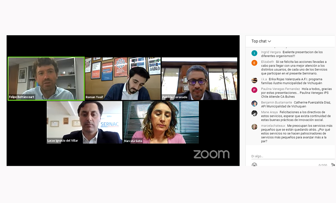 Expositores de seminario virtual por zoom.