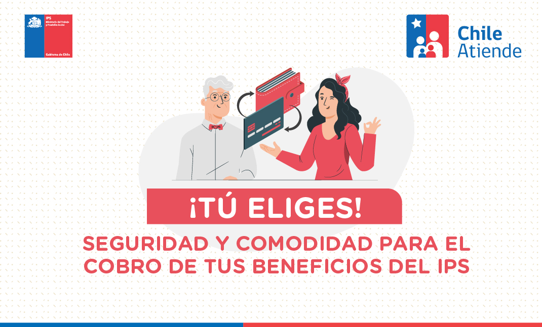 Hombre y mujer, en medio imagen de billetera y texto "Tú eliges".